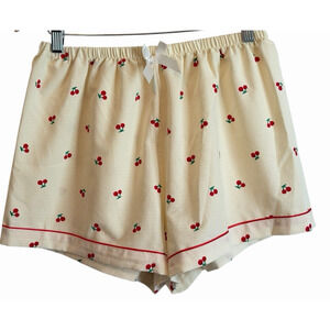 Summer I Turned Pretty Sleep Shorts Pajamas Womens Size Large Cherries Lounge